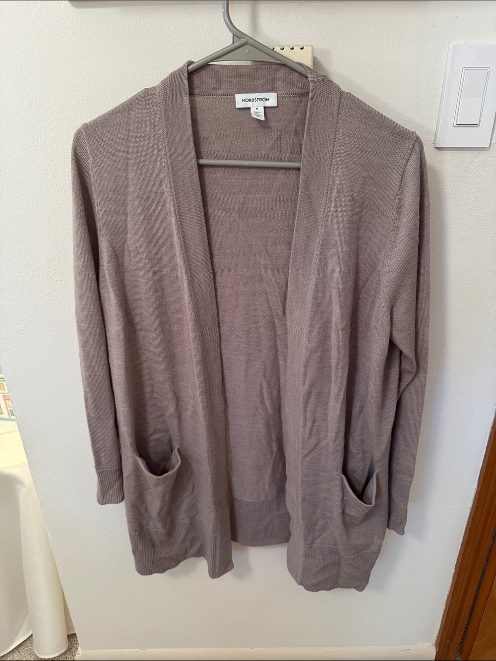 Nordstrom Open-Front Cardigan - Taupe